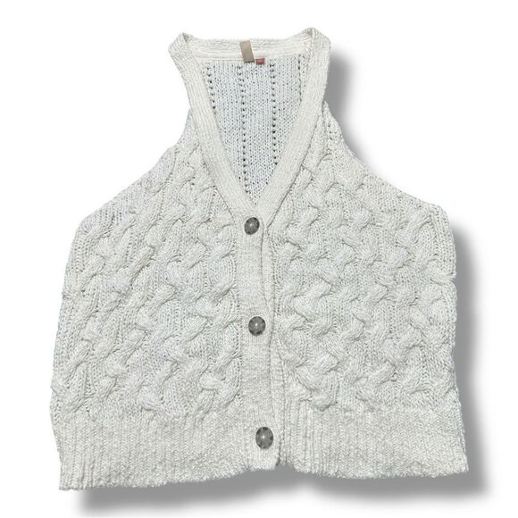 ANTHROPOLOGIE PILCRO Button Down Cable-Knit Sweater Tank Size XL - Picture 7 of 15